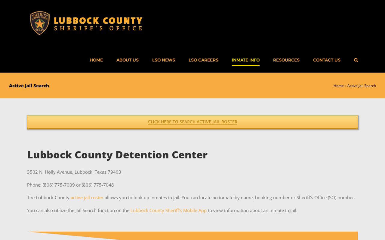 Floyd County receiving-jail roster search at Lubbock County Detention Center